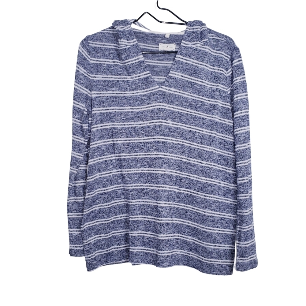 Lou & Grey Striped Hooded Sweater